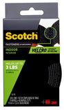 Scotch RF4741 Fastener, 3/4 in W, 5 ft L, Black, 1 lb