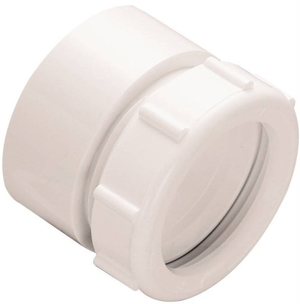 Plumb Pak PP999W Marvel Pipe Connector, 1-1/2 in, Compression, Plastic, White