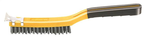 ALLWAY TOOLS SB319/SS Wire Brush with Scraper, Stainless Steel Bristle, 14 in OAL