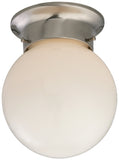 Boston Harbor F3BB01-3375-BN Single Light Ceiling Fixture, 120 V, 60 W, 1-Lamp, A19 or CFL Lamp, Brushed Nickel Fixture