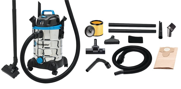 Vacmaster Professional VQ607SFD Wet and Dry Vacuum Cleaner, 6 gal Vacuum, Cartridge Filter