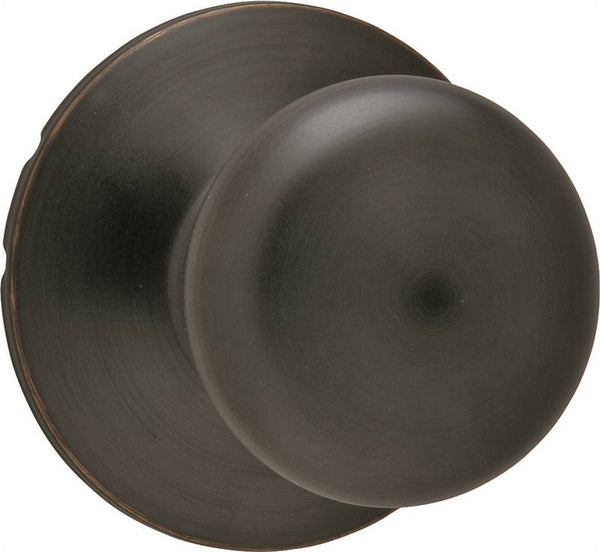 Schlage Plymouth Series F170 PLY716 Dummy Door Knob with Camelot Trim, Aged Bronze