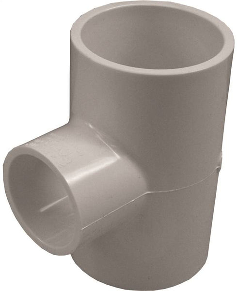 LASCO 401212BC Reducing Pipe Tee, 1-1/2 x 1-1/4 in, Slip, PVC, SCH 40 Schedule