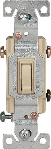 EATON 1303-7V-10-L Toggle Switch, 15 A, 120 V, 3 -Position, Push-In Terminal, Polycarbonate Housing Material