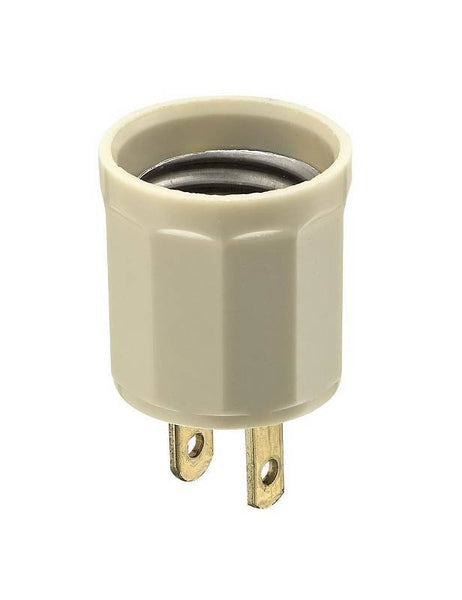 Leviton 006-00061-00I Lamp Holder Adapter, 660 W, Phenolic, Ivory