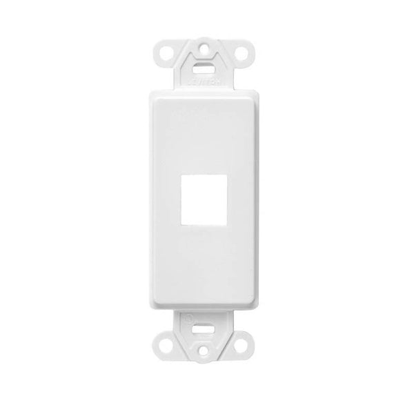 Leviton 41641-00W Wallplate Insert, 2-39/64 in L, 1.29 in W, 1 -Gang, Plastic, White