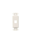 Leviton 41641-00T Wallplate Insert, 2-39/64 in L, 1.29 in W, 1 -Gang, Plastic, Light Almond