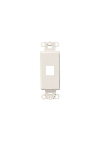 Leviton 41641-00T Wallplate Insert, 2-39/64 in L, 1.29 in W, 1 -Gang, Plastic, Light Almond