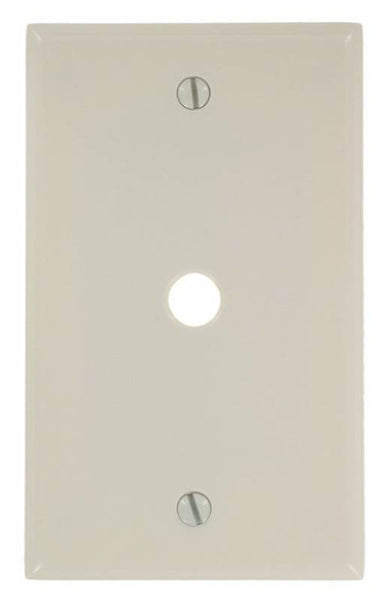 Leviton 000-78013-000 Wallplate, 4-1/2 in L, 2-3/4 in W, 1 -Gang, Plastic, Almond, Smooth