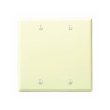 Leviton 001-86025-000 Wallplate, 4-1/2 in L, 4.56 in W, 0.22 in Thick, 2 -Gang, Thermoset Plastic, Ivory, Smooth