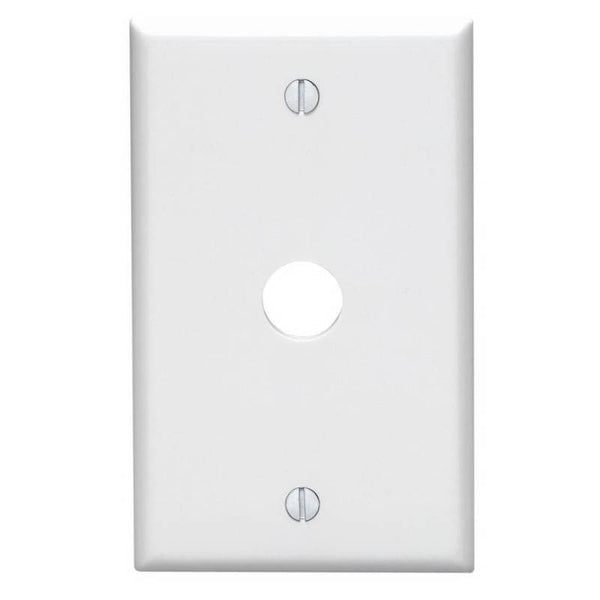 Leviton 001-88017-000 Wallplate, 4-1/2 in L, 2-3/4 in W, 1 -Gang, Thermoset, White, Smooth