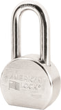 American Lock A701KA#27244 Padlock, Keyed Alike Key, 7/16 in Dia Shackle, 2 in H Shackle, Steel Body, Chrome