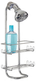 iDESIGN Classico Series 60166 Shower Caddy, 2-Shelf, Steel, 4-1/2 in OAW, 21 in OAH, 12 in OAD