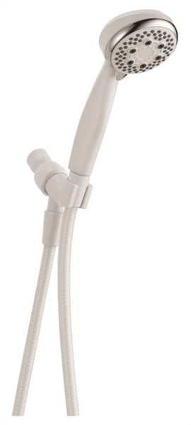 Peerless 76406C-WH-WH Hand Shower, 2.5 gpm, 4-Spray Function, 60 in L Hose