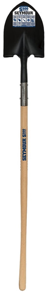 SEYMOUR S500 Industrial 49330 Shovel, 9-1/2 in W Blade, 14 ga Gauge, Steel Blade, Hardwood Handle, Long Handle