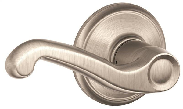 Schlage Flair Series F10VFLA619 Passage Lever, Zinc, Satin Nickel