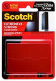 Scotch 414P-ST Mounting Strip, 3 in L, 1 in W, Black