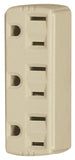 Eaton Wiring Devices 1147V-BOX Outlet Adapter, 2 -Pole, 15 A, 125 V, 3 -Outlet, NEMA: NEMA 5-15R, Ivory