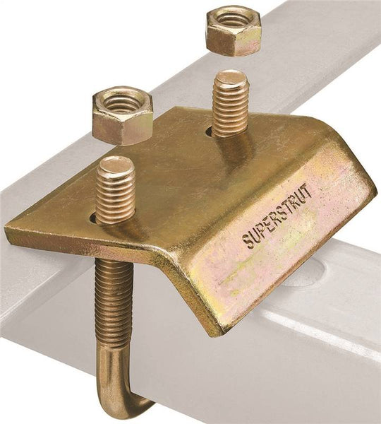 SuperStrut ZU501-10 Beam Clamp, Steel, Gold, Galvanized