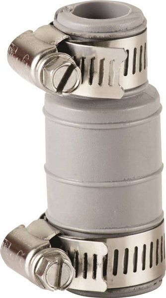 ProSource DWC-100 Dishwasher Connector with Clamp, 3/4 x 1 in, Hose Clamp, PVC, Gray