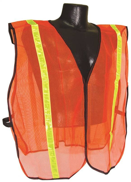 RADWEAR SVO1-S/XL Non-Rated Safety Vest, S/XL, Polyester, Green/Orange/Silver, Hook-and-Loop Closure