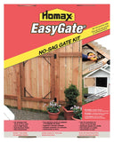 Homax 80099 No-Sag Gate Kit, Steel, Black, Powder-Coated, For: Fence, Driveway, Corral, Shed, Deck Gates
