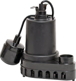 SUPERIOR PUMP 92370 Sump Pump, 4.1 A, 120 V, 0.33 hp, 1-1/2 in Outlet, 48 gpm, Thermoplastic