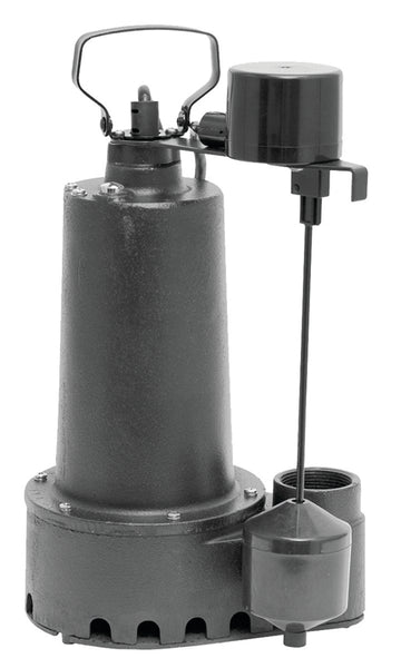 SUPERIOR PUMP 92352 Sump Pump, 7.6 A, 120 V, 0.33 hp, 1-1/2 in Outlet, 60 gpm, Iron