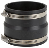 ProSource Coupling, 4 x 4 in, PVC, Black