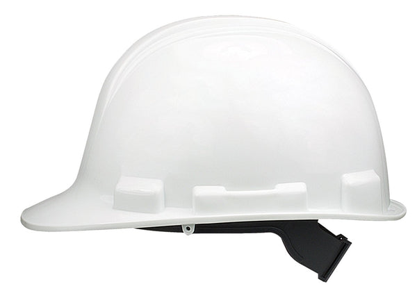 SAFETY WORKS SWX00344 Hard Hat, 4-Point Textile Suspension, HDPE Shell, White, Class: E