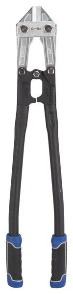 Vulcan JL-WD-0624 Bolt Cutter, 8 mm Cutting Capacity, Chrome-Molybdenum Steel Jaw, 24 in OAL, Black/Blue Handle