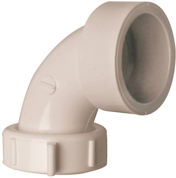 Plumb Pak PP55-11 Sink Trap Pipe Elbow, 1-1/2 in, 90 deg Angle, PVC