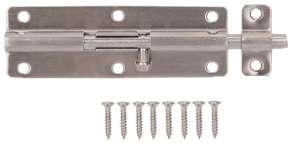 ProSource SS-B06-PS Barrel Bolt, 0.31 Dia in Bolt Head, 6 in L Bolt, Stainless Steel, Stainless Steel