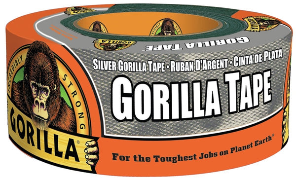 Gorilla 105463 Duct Tape, 10 yd L, 1.88 in W, Silver