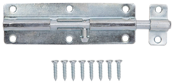 ProSource BH-104-PS Lockable Barrel Bolt, 0.31 Dia in Bolt Head, 6 in L Bolt, Steel, Zinc