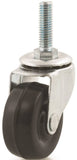 DH CASTERS C-L20T1RS Swivel Caster, 2 in Dia Wheel, 13/16 in W Wheel, Rubber Wheel, 77 lb