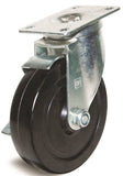 DH CASTERS C-LM5P1RSB Swivel Caster, 5 in Dia Wheel, 1-1/4 in W Wheel, Rubber Wheel, 300 lb