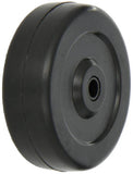 DH CASTERS W-SR40100B3 Caster Wheel, 4 in Dia Wheel, 3/8 in Dia Bore, 1 in Thick Wheel, 140 lb Load, Soft Rubber, Black