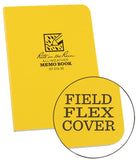 Rite in the Rain 374-M Memo Book with Field-Flex Cover, 3-1/8 x 5 in Sheet, 56-Sheet, White Sheet