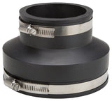 ProSource Coupling, 4 x 3 in, PVC, Black