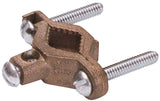 nVent ERICO CWP1J Pipe Clamp, Clamping Range: 1/2 to 1 in, #10 to 2 AWG Wire, Silicone Bronze