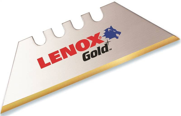 Lenox Gold 20350GOLD5C Utility Knife Blade, 1 in L, Bi-Metal-HSS, 2-Point