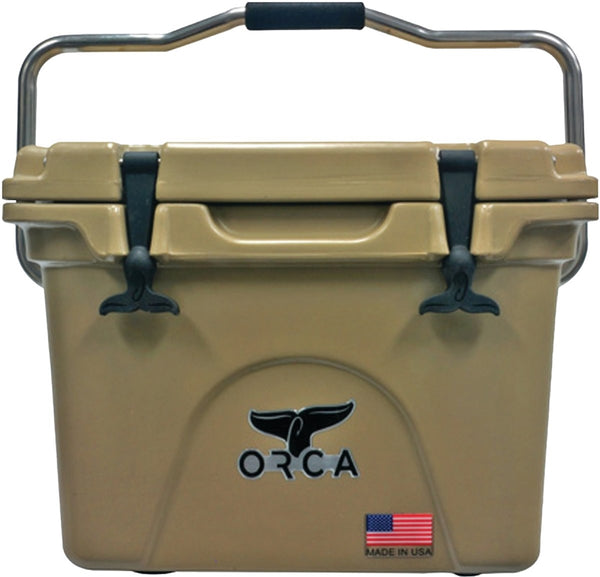 ORCA ORCT020 Cooler, 20 qt Cooler, Tan, Up to 10 days Ice Retention