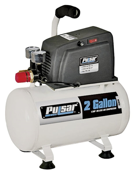 PULSAR PCE6021K-6020K Portable Air Compressor, 2 gal Tank, 3 hp, 120 V, 100 psi Pressure, 1.5 cfm Air