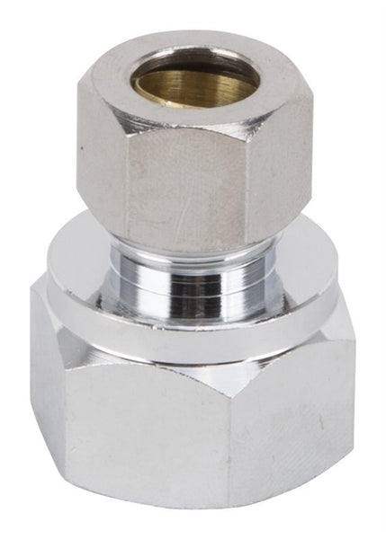 Exclusively Orgill PMB-259-3L Water Supply Connector, 1/2 x 3/8 in, FIP x Compression, Brass, Chrome