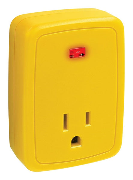 PowerZone ORFPO15 Single Outlet Signal, 125, Yellow