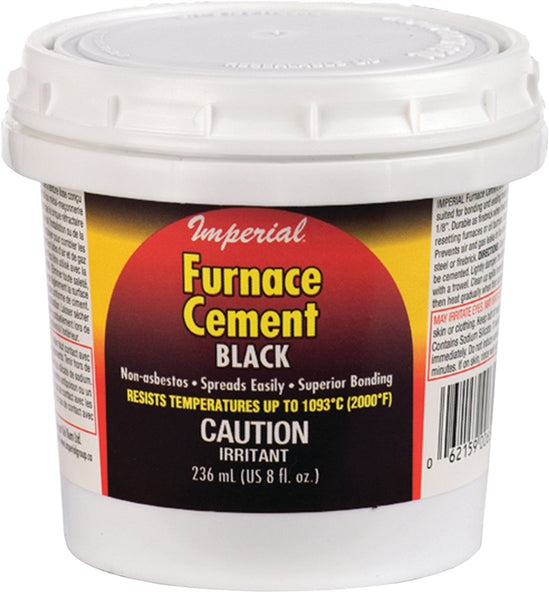 Imperial KK0077-A Furnace Cement, Paste, Black, 8 oz Tub