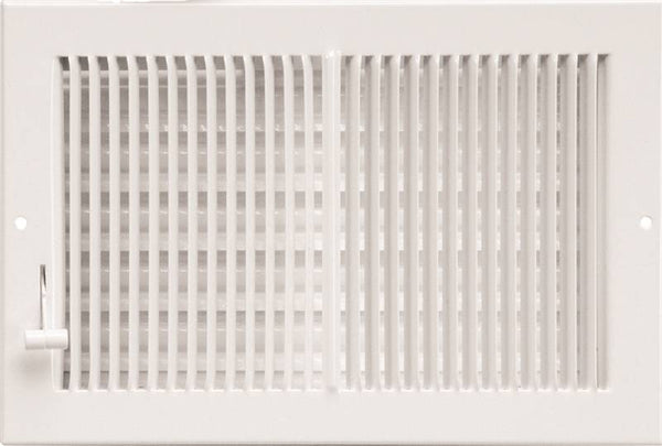 Imperial RG0309 Multi-Shutter Sidewall/Ceiling Register, 9-1/4 in L, 5-3/8 in W, 20 deg Air Deflection, 2 -Way