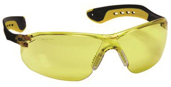 3M 47013-WV6 Safety Glasses, Anti-Fog, Anti-Scratch Lens, Black-Yellow Frame