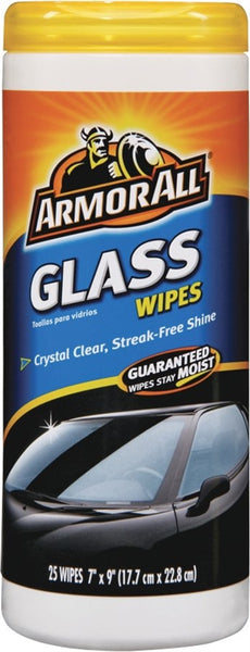 ARMOR ALL 17501C Glass Cleaning Wipes, Effective to Remove: Bugs, Fingerprints, Residue, Road Grime, 30-Wipes